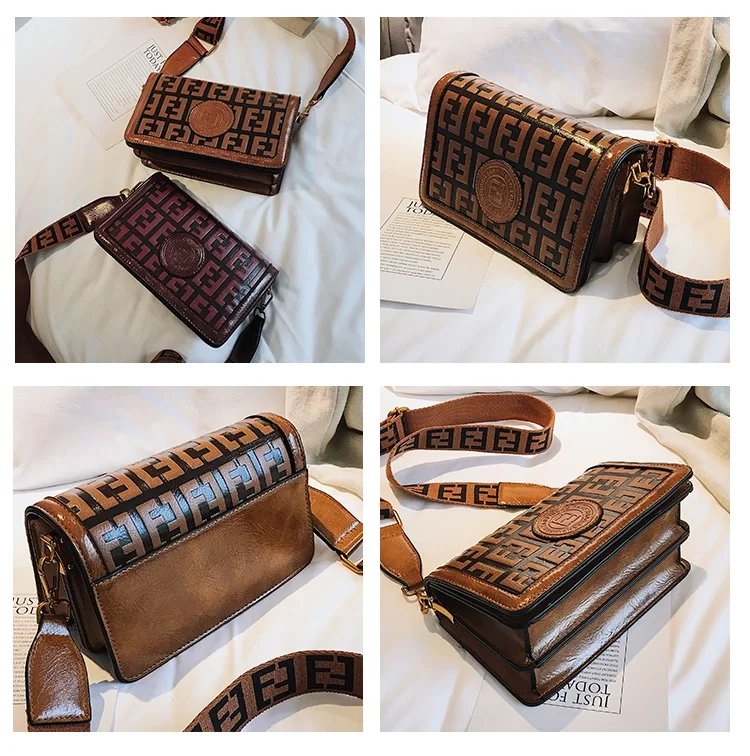 Designer-Inspired Faux Leather Crossbody Bag